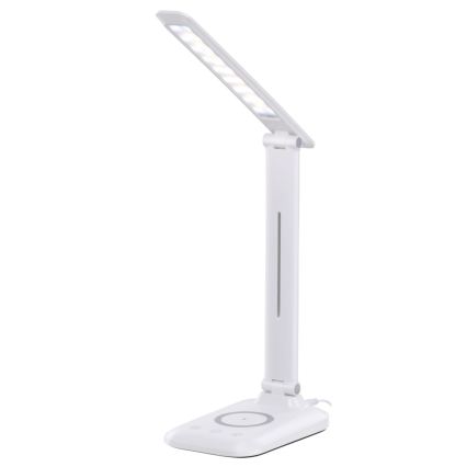 LED-hämardatav laualamp LUMI, juhtmevaba QI-laadija ja USB-pordiga, LED/7W/230V, valge
