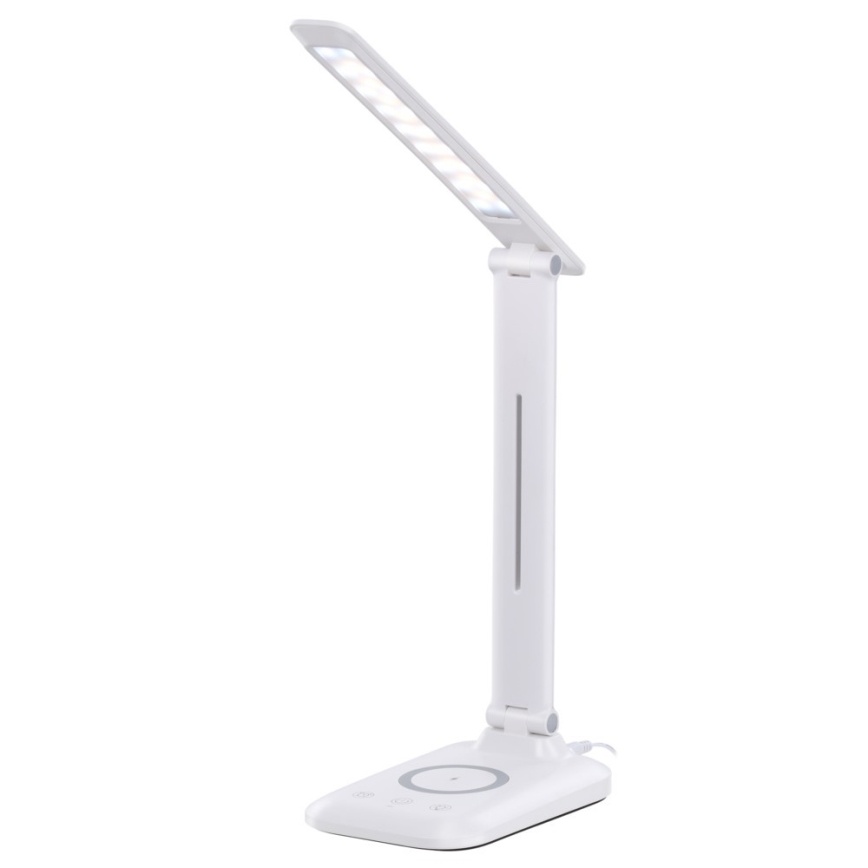 LED-hämardatav laualamp LUMI, juhtmevaba QI-laadija ja USB-pordiga, LED/7W/230V, valge
