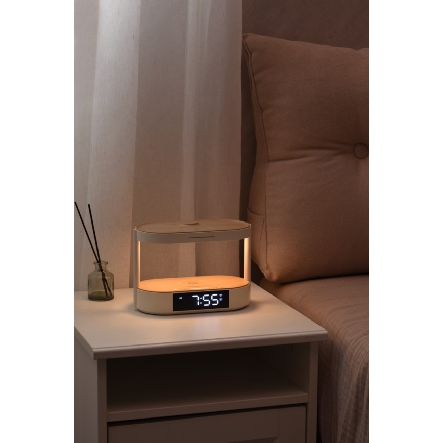 Hämardatav LED-laualamp äratuskellaga ja laadimisega TRIPLE DOCK LED/1,5W/5V