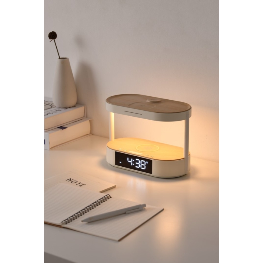 Hämardatav LED-laualamp äratuskellaga ja laadimisega TRIPLE DOCK LED/1,5W/5V