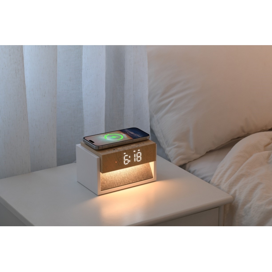 CALM LED-laualamp äratuskellaga ja laadimisega 1,2W/5V