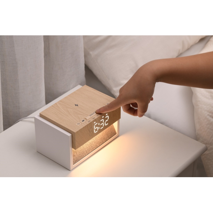CALM LED-laualamp äratuskellaga ja laadimisega 1,2W/5V