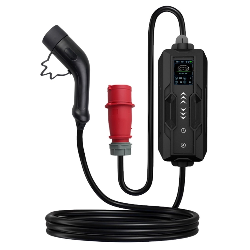 Immax - EV reisi laadimisjaam elektriautodele AC tüüp 2 16A/380V 11kW + pistik 230V, 3,7kW 5m + ümbris