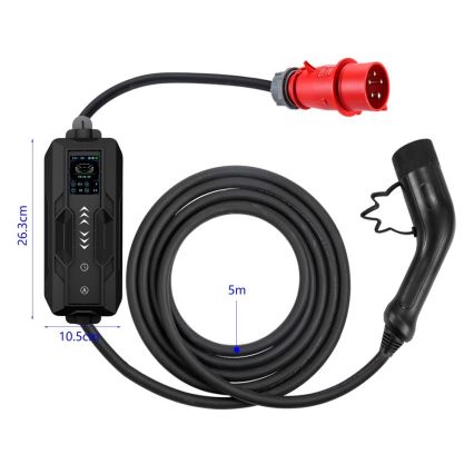 Immax - EV reisi laadimisjaam elektriautodele AC tüüp 2 32A/380V 22kW 5m + ümbris
