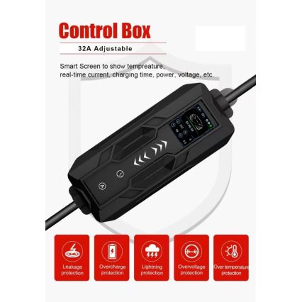 Immax - EV reisi laadimisjaam elektriautodele AC tüüp 2 32A/380V 22kW 5m + ümbris