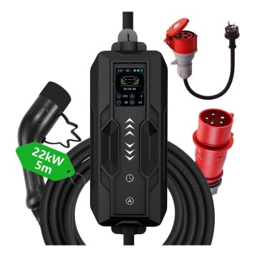 Immax - EV reisi laadimisjaam elektriautodele AC tüüp 2 32A/380V 22kW 5m + ümbris