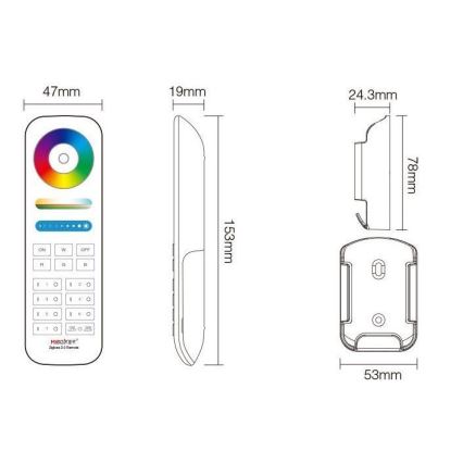 Immax NEO 07087-3 - Universaalne kaugjuhtimispult RGB+CCT MiBOXER 2xAAA Tuya