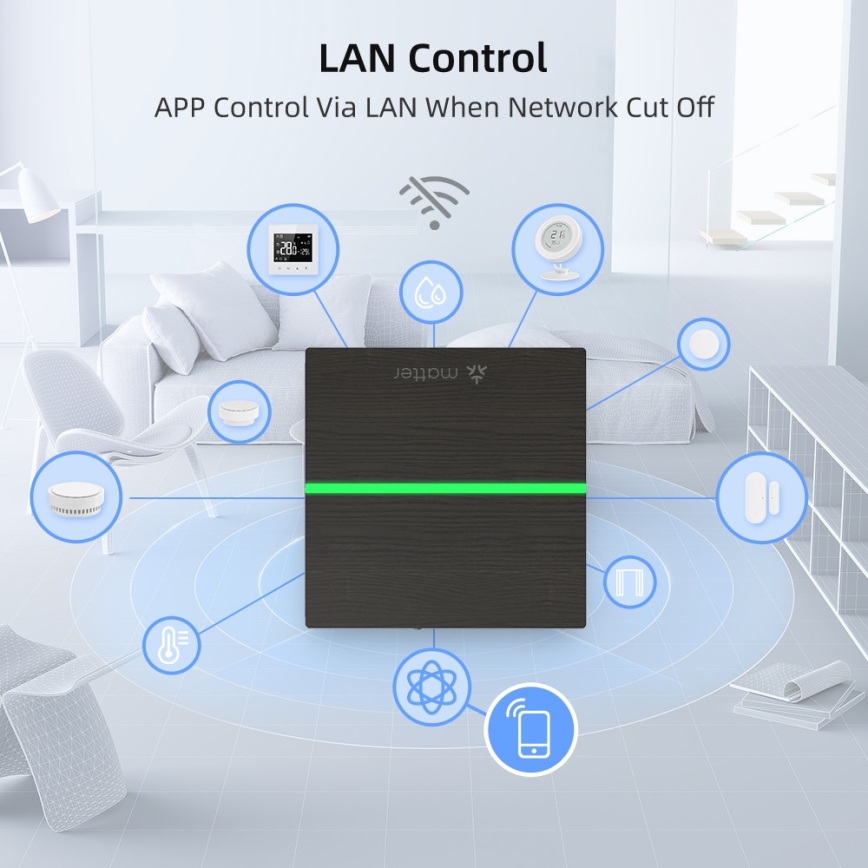 Immax NEO 07117-5 - MATTER BRIDGE Nutikas Zigbee 3.0 230V Wi-Fi