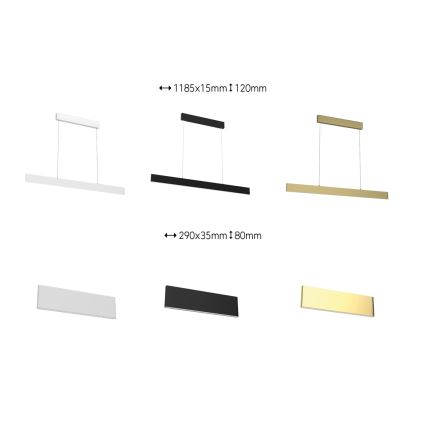 Immax Neo 07128L - LED  Hämardatav lühter LISTON kuldne LED/18W/230V ZigBee + kaugjuhtimispult Tuya