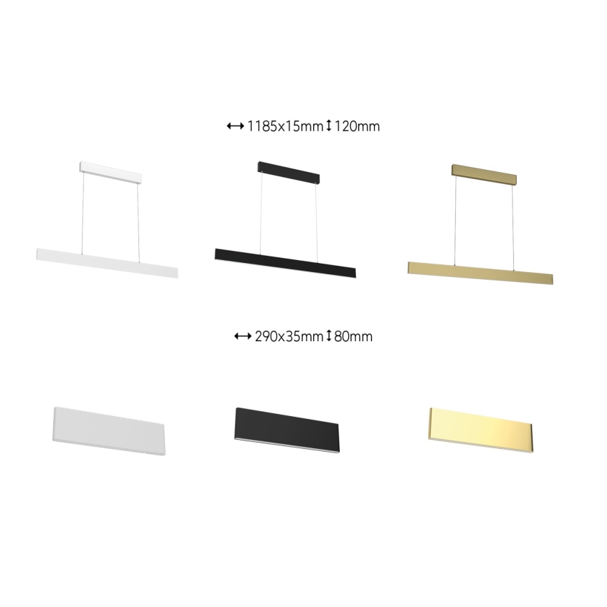 Immax Neo 07128L - LED  Hämardatav lühter LISTON kuldne LED/18W/230V ZigBee + kaugjuhtimispult Tuya