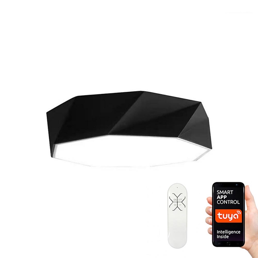 Immax NEO 07130-B40 - LED SMART Hämardatav laevalgusti DIAMANTE must LED/31W/230V + kaugjuhtimispult 40cm Tuya ZigBee