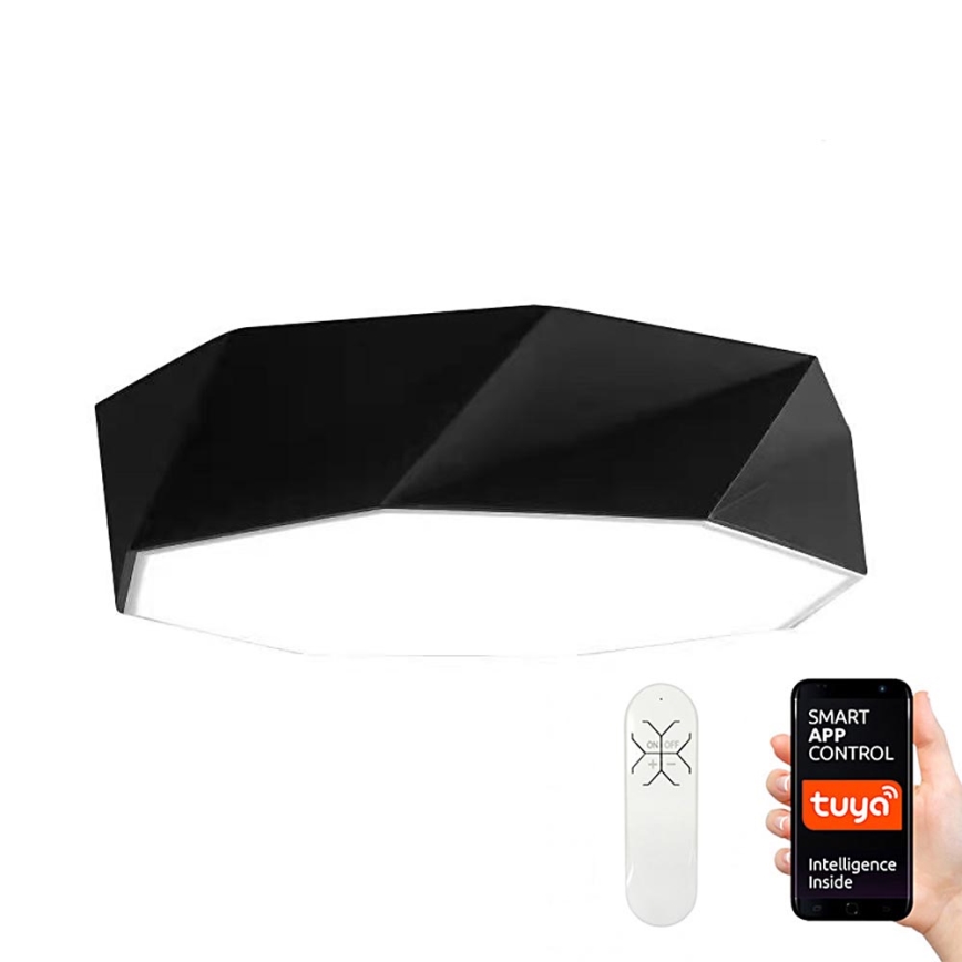 Immax NEO 07130-B80 - LED SMART Hämardatav laevalgusti must DIAMANTE LED/60W/230V + kaugjuhtimispult 80cm Tuya ZigBee