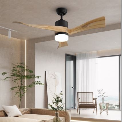 Immax NEO 07136-B - LED Hämardatav laeventilaator SOFISTICADO LED/18W/230V tamm Wi-Fi Tuya + kaugjuhtimispult