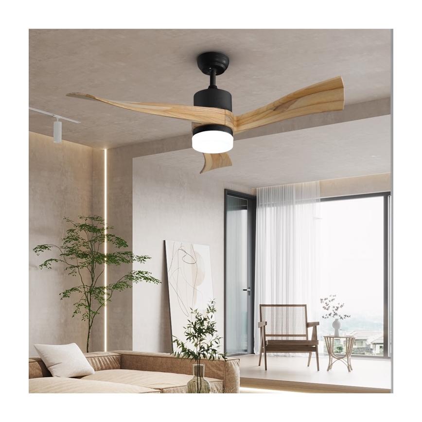 Immax NEO 07136-B - LED Hämardatav laeventilaator SOFISTICADO LED/18W/230V tamm Wi-Fi Tuya + kaugjuhtimispult