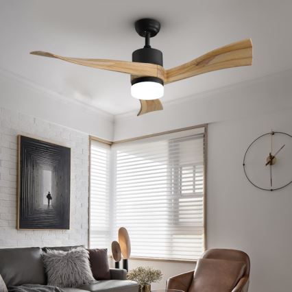 Immax NEO 07136-B - LED Hämardatav laeventilaator SOFISTICADO LED/18W/230V tamm Wi-Fi Tuya + kaugjuhtimispult