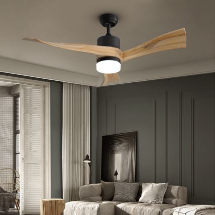 Immax NEO 07136-B - LED Hämardatav laeventilaator SOFISTICADO LED/18W/230V tamm Wi-Fi Tuya + kaugjuhtimispult