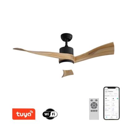 Immax NEO 07136-B - LED Hämardatav laeventilaator SOFISTICADO LED/18W/230V tamm Wi-Fi Tuya + kaugjuhtimispult