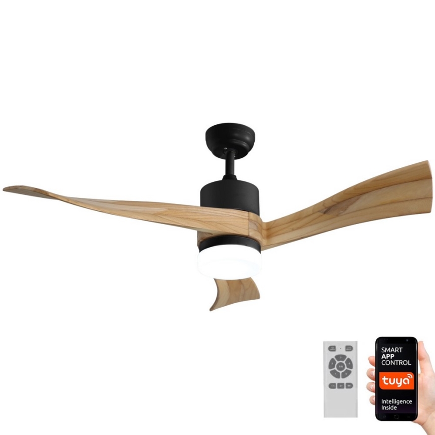 Immax NEO 07136-B - LED Laeventilaator SOFISTICADO LED/18W/230V tamm Wi-Fi Tuya + kaugjuhtimispult