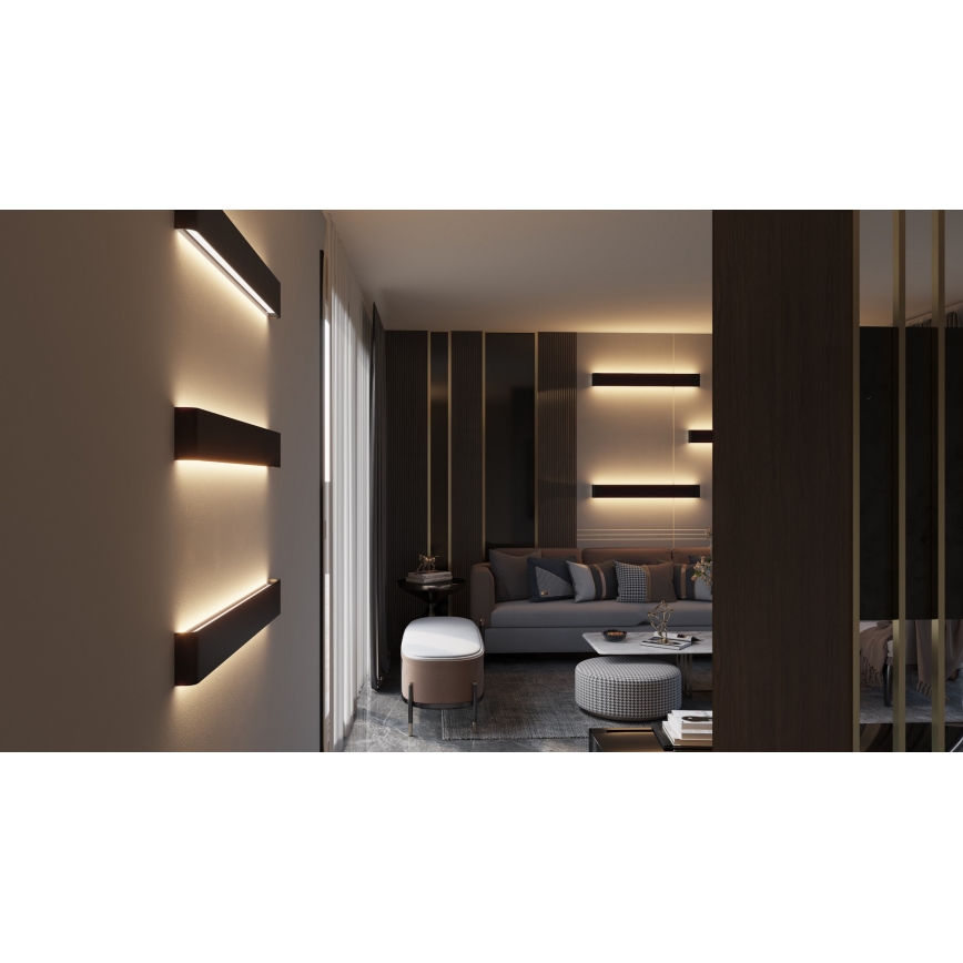 Immax NEO 07137-B - LED SMART Hämardatav seinavalgusti LINEA must LED/40W/230V + kaugjuhtimispult 76 cm Tuya ZigBee