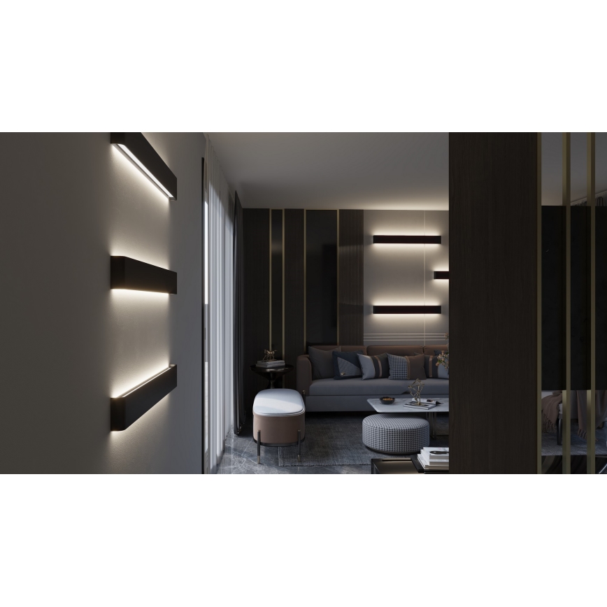 Immax NEO 07137-B - LED SMART Hämardatav seinavalgusti LINEA must LED/40W/230V + kaugjuhtimispult 76 cm Tuya ZigBee