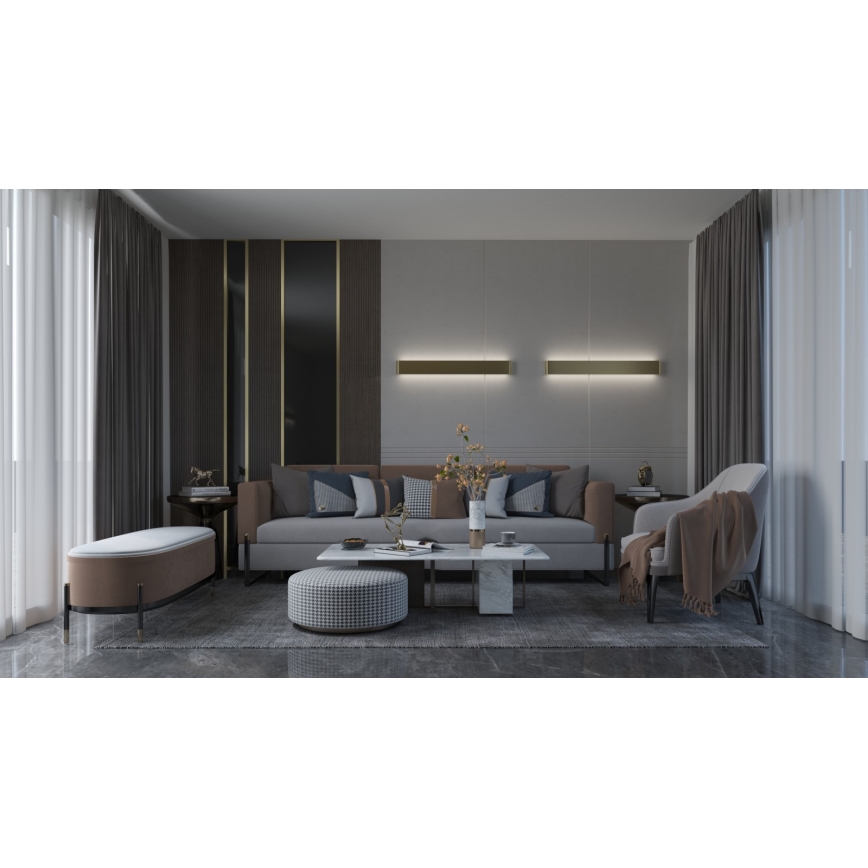 Immax NEO 07137-G - LED SMART Hämardatav seinavalgusti LINEA kuldne LED/40W/230V + kaugjuhtimispult 76 cm Tuya ZigBee