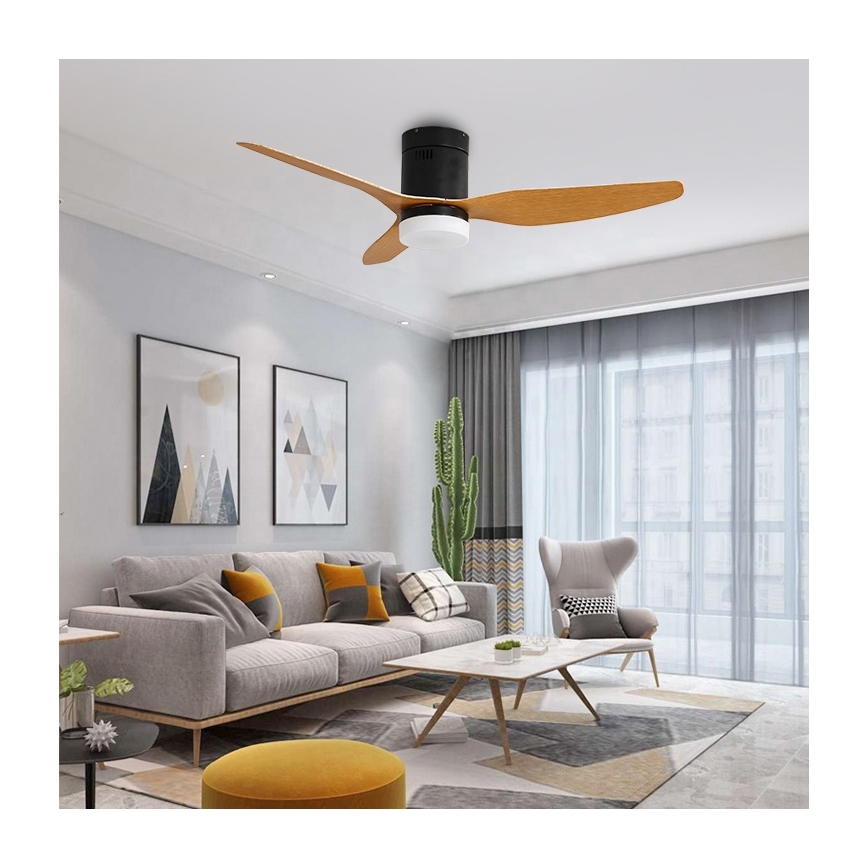 Immax NEO 07142-B - LED Laeventilaator NEO LITE FRESCO LED/18W/230V Tuya Wi-Fi must/puit + Pult