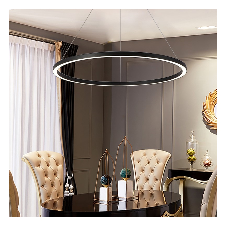 Immax NEO 07158-B80 - LED Hämardatav lühter FINO LED/60W/230V Tuya must + kaugjuhtimispult