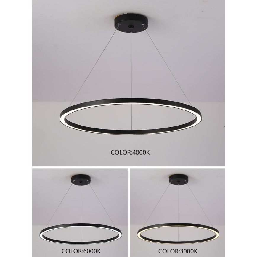Immax NEO 07158-B80 - LED Hämardatav lühter FINO LED/60W/230V Tuya must + kaugjuhtimispult
