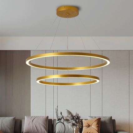 Immax NEO 07159-G80-60 - LED Hämardatav lühter FINO LED/93W/230V Tuya kuldne + kaugjuhtimispult
