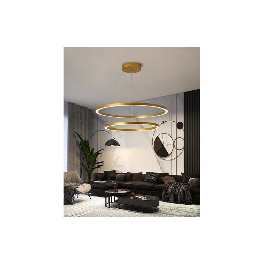 Immax NEO 07159-G80-60 - LED Hämardatav lühter FINO LED/93W/230V Tuya kuldne + kaugjuhtimispult