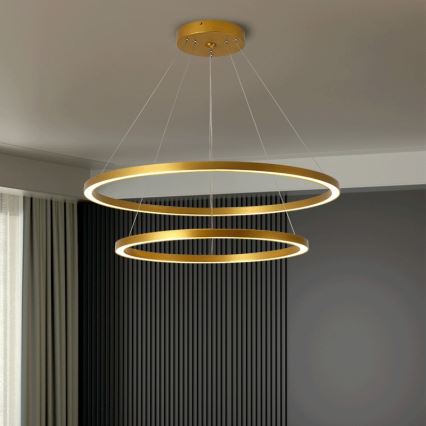 Immax NEO 07159-G80-60 - LED Hämardatav lühter FINO LED/93W/230V Tuya kuldne + kaugjuhtimispult