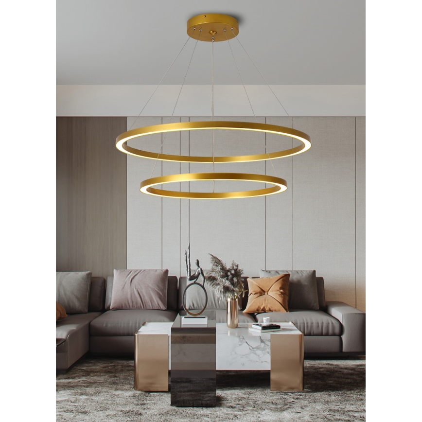 Immax NEO 07159-G80-60 - LED Hämardatav lühter FINO LED/93W/230V Tuya kuldne + kaugjuhtimispult
