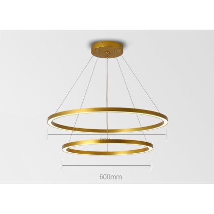 Immax NEO 07159-G80-60 - LED Hämardatav lühter FINO LED/93W/230V Tuya kuldne + kaugjuhtimispult