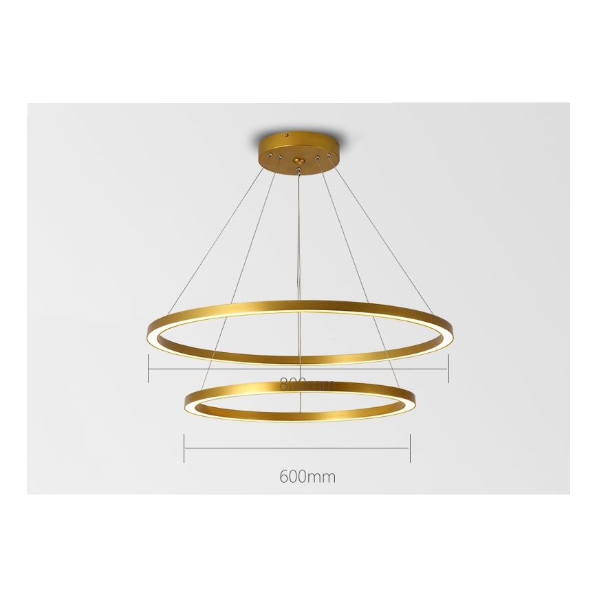 Immax NEO 07159-G80-60 - LED Hämardatav lühter FINO LED/93W/230V Tuya kuldne + kaugjuhtimispult
