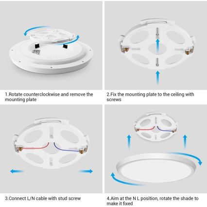 Immax NEO 07164-40 - LED RGB+CCT Hämardatav laevalgusti NEO LITE TUDO LED/50W/230V Wi-Fi Tuya +kaugjuhtimispult