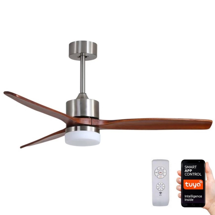 Immax NEO 07165-S - LED Laeventilaator ELEGANTE LED/18W/230V tamm Wi-Fi Tuya + kaugjuhtimispult