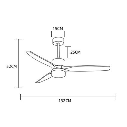 Immax NEO 07165-S - LED laeventilaator ELEGANTE LED/18W/230V tamme Wi-Fi Tuya + kaugjuhtimispult