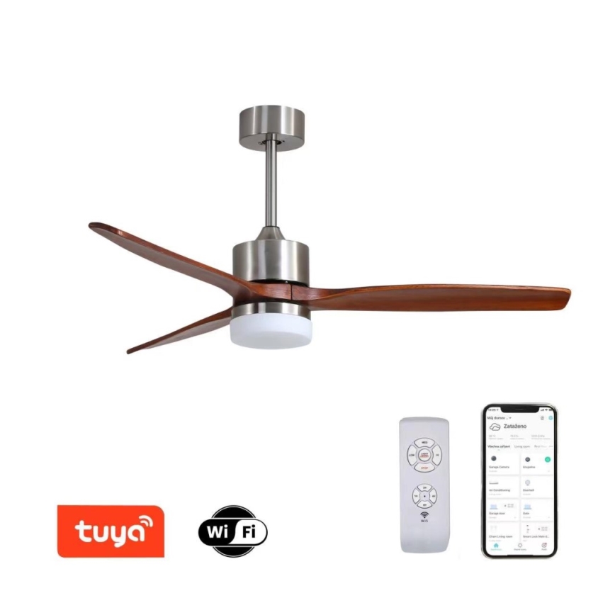 Immax NEO 07165-S - LED Laeventilaator ELEGANTE LED/18W/230V tamm Wi-Fi Tuya + kaugjuhtimispult