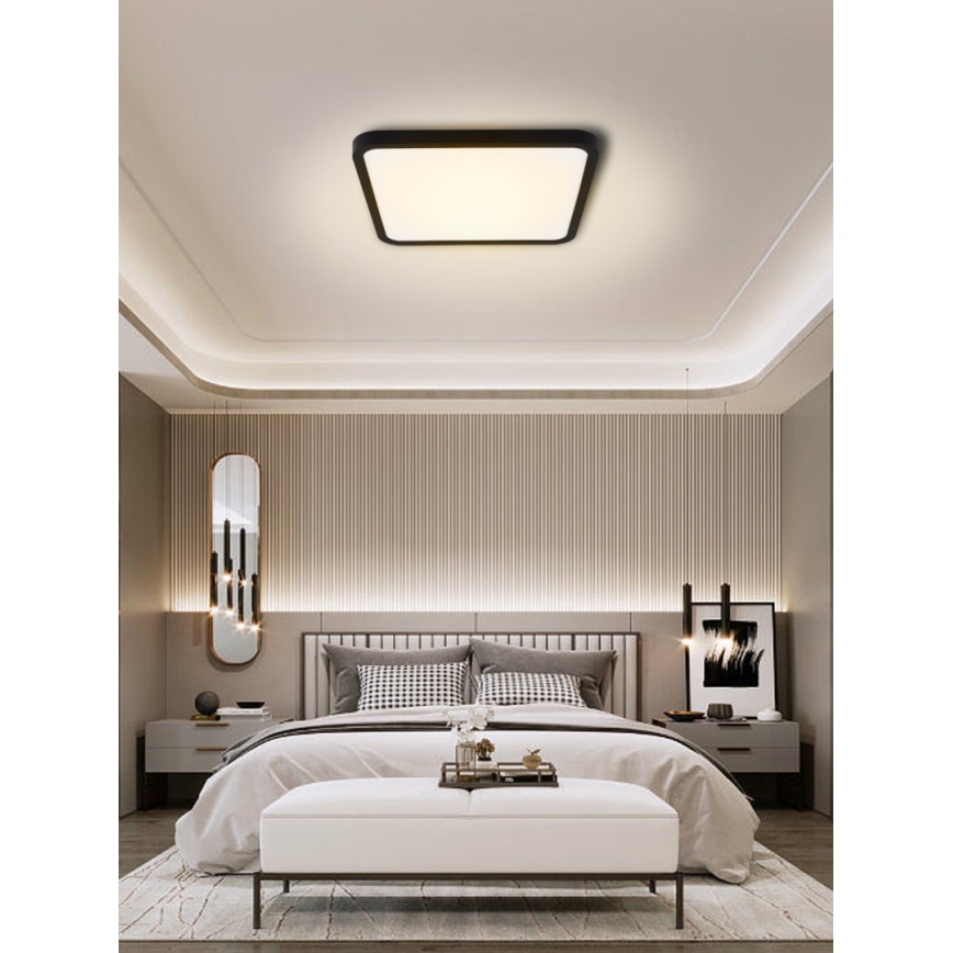 Immax NEO 07167-B40 - LED RGB+CCT Hämardatav laevalgusti NEO LITE TUDO LED/50W/230V Wi-Fi Tuya must + kaugjuhtimispult