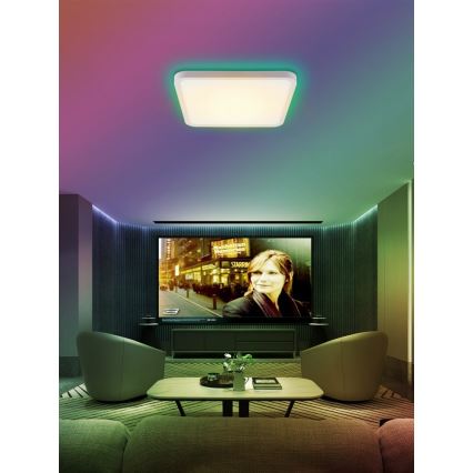Immax NEO 07168-W40 - LED RGB+CCT Hämardatav laevalgusti NEO LITE TUDO LED/50W/230V Wi-Fi Tuya valge + kaugjuhtimispult