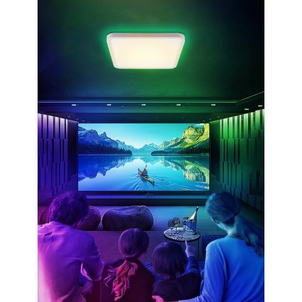 Immax NEO 07168-W40 - LED RGB+CCT Hämardatav laevalgusti NEO LITE TUDO LED/50W/230V Wi-Fi Tuya valge + kaugjuhtimispult