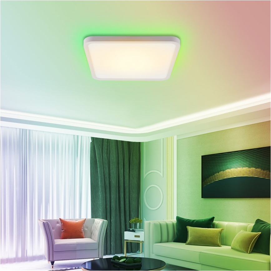 Immax NEO 07168-W40 - LED RGB+CCT Hämardatav laevalgusti NEO LITE TUDO LED/50W/230V Wi-Fi Tuya valge + kaugjuhtimispult