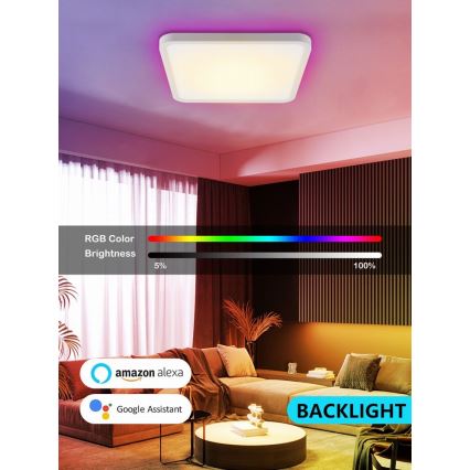 Immax NEO 07168-W40 - LED RGB+CCT Hämardatav laevalgusti NEO LITE TUDO LED/50W/230V Wi-Fi Tuya valge + kaugjuhtimispult