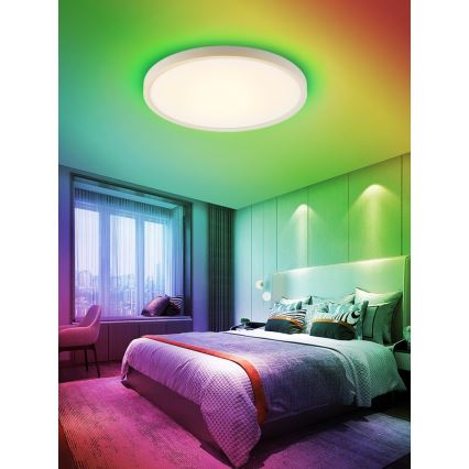 Immax NEO 07169-W60 - LED RGB+CCT Hämardatav laevalgusti NEO LITE TUDO 65W/230V 2700-6500K Wi-Fi Tuya + kaugjuhtimispult valge