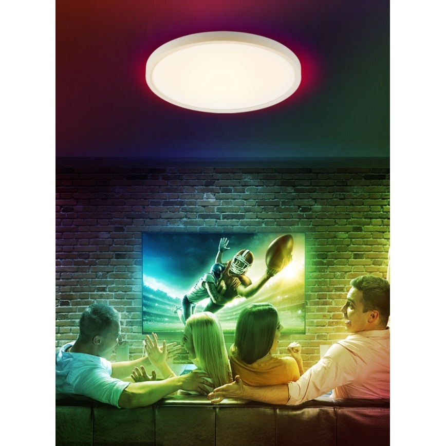 Immax NEO 07169-W60 - LED RGB+CCT Hämardatav laevalgusti NEO LITE TUDO 65W/230V 2700-6500K Wi-Fi Tuya + kaugjuhtimispult valge