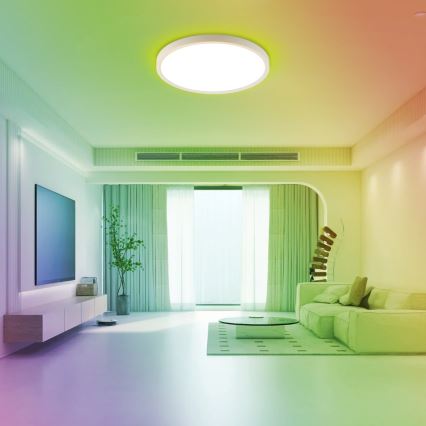 Immax NEO 07169-W60 - LED RGB+CCT Hämardatav laevalgusti NEO LITE TUDO 65W/230V 2700-6500K Wi-Fi Tuya + kaugjuhtimispult valge