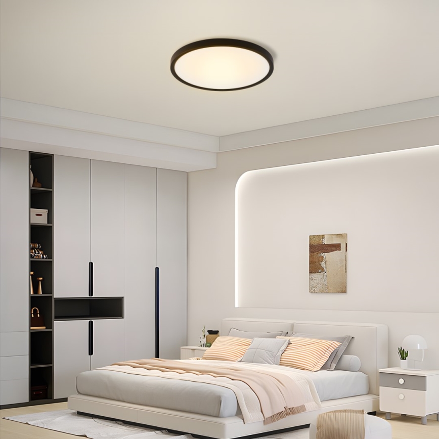 Immax NEO 07170-B60 - LED RGB+CCT Hämardatav laevalgusti NEO LITE TUDO LED/65W/230V 2700-6500K Wi-Fi Tuya must + kaugjuhtimispult