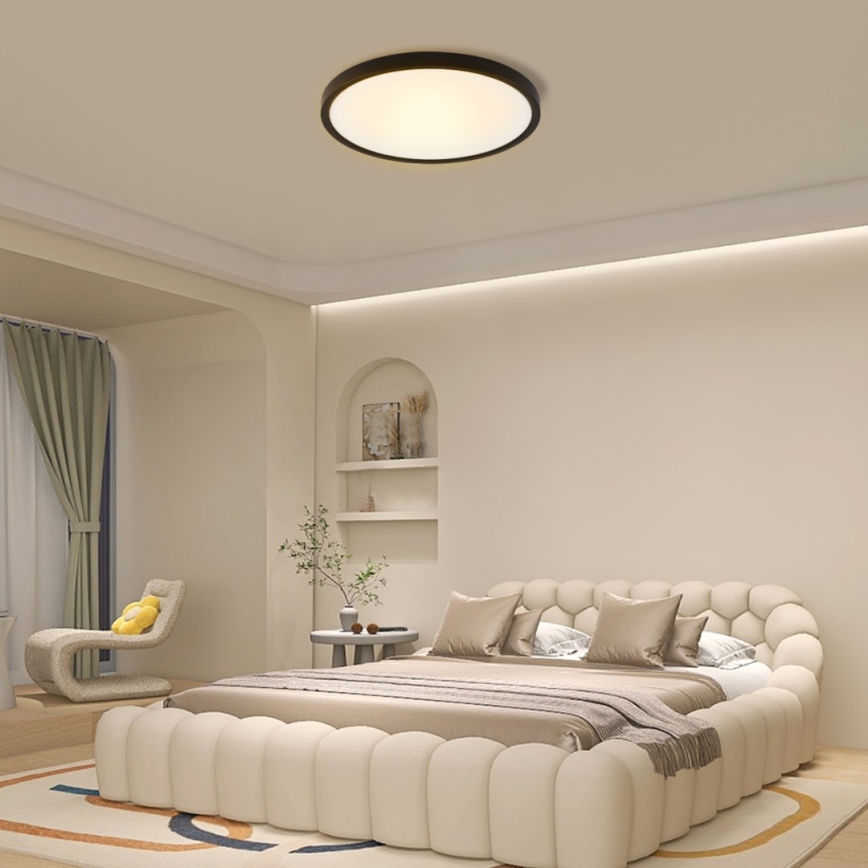 Immax NEO 07170-B60 - LED RGB+CCT Hämardatav laevalgusti NEO LITE TUDO LED/65W/230V 2700-6500K Wi-Fi Tuya must + kaugjuhtimispult