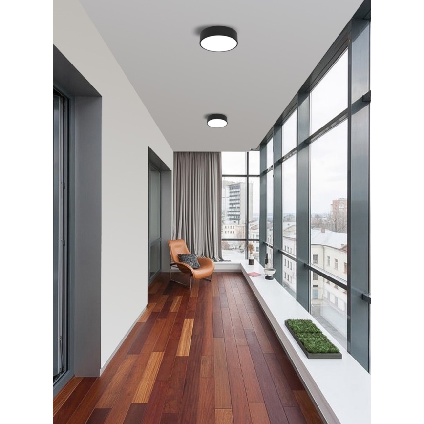 Immax NEO 07200L - LED Hämardatav laevalgusti RONDATE LED/18W/230V 3000-6000K d. 25 cm must Tuya + kaugjuhtimispult