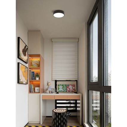 Immax NEO 07200L - LED Hämardatav laevalgusti RONDATE LED/18W/230V 3000-6000K d. 25 cm must Tuya + kaugjuhtimispult